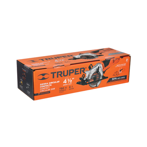 Sierra circular compacta 4-1/2', 750W, TRUPER PRO | SICI-4-1/2A | 100123
