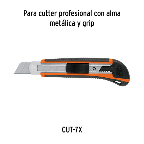 Estuche con 10 cuchillas SK2 de 25 mm para cutter, Expert | REP-CUT-7X | 100130
