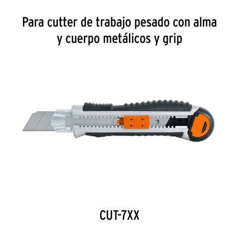 Estuche con 10 cuchillas SK2 de 25 mm para cutter, Expert | REP-CUT-7X | 100130