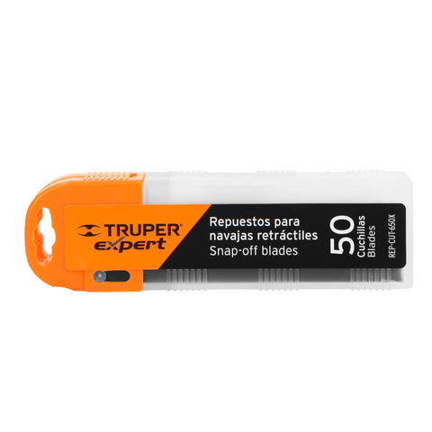 Estuche con 50 cuchillas SK2 de 18 mm para cutter, Expert | REP-CUT-650X | 100131