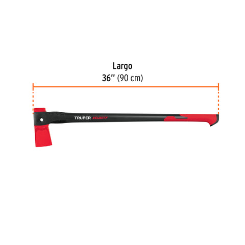 Hacha para rajar madera 4 lb mango de nylon de 36', Truper | HVE-4 | 100176