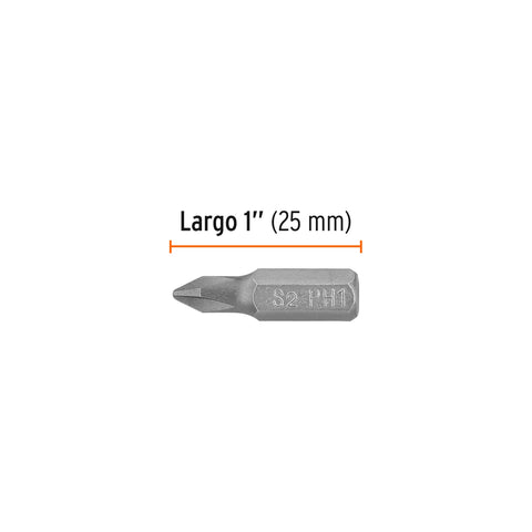 Estuche con 15 puntas de cruz PH1 largo 1', Truper Expert | PUDE-1101-15 | 100192