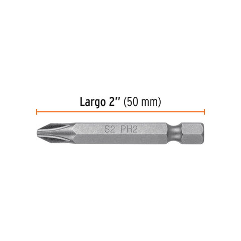 Estuche con 15 puntas de cruz PH2 largo 2', Truper Expert | PUDE-1202-15 | 100195