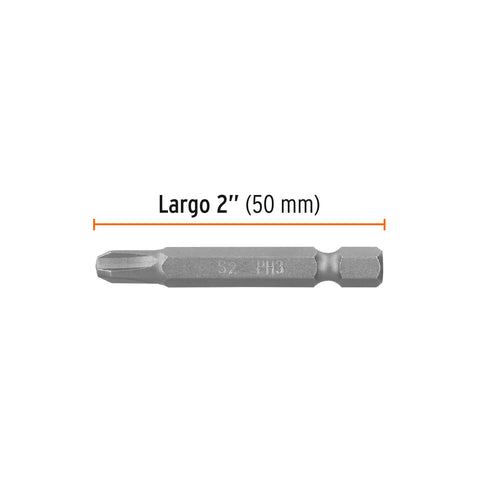 Estuche con 15 puntas de cruz PH3 largo 2', Truper Expert | PUDE-1203-15 | 100196