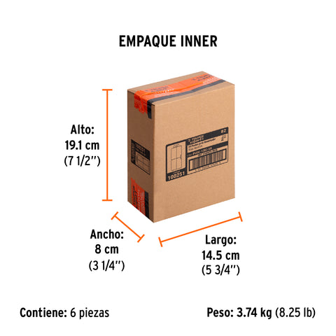 Estuche con 50 puntas de cruz PH2 largo 2', Truper Expert | PUDE-1202-50 | 100251