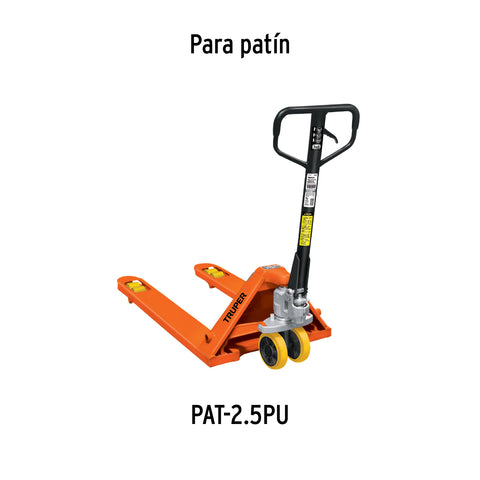 2 Ruedas para patín traspaleta de 2.5 ton PAT-2.5PU, Truper | RU-PAT-PUR | 100255