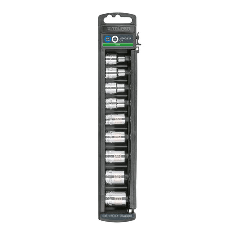 Juego de 9 dados cuadro 3/8' torx, Truper | JDTH-3/8X9 | 10025