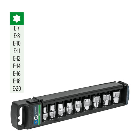 Juego de 9 dados cuadro 3/8' torx, Truper | JDTH-3/8X9 | 10025