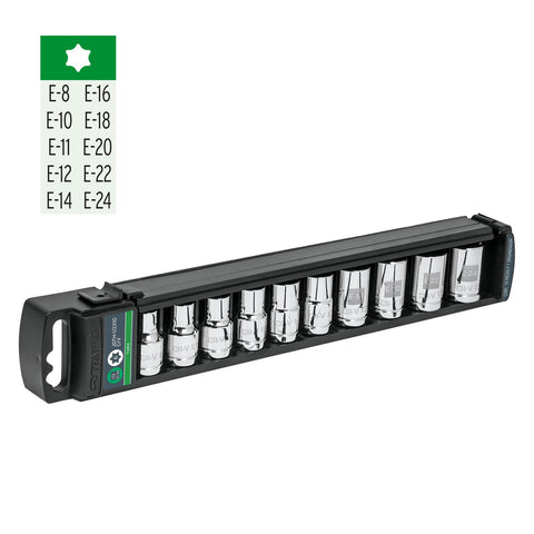 Juego de 10 dados cuadro 1/2' torx, Truper | JDTH-1/2X10 | 10026