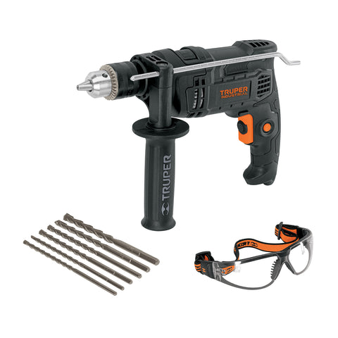 Combo rotomartillo 1/2' 700W, 6 brocas y lentes, INDUSTRIAL | COMBOR-1/2N6 | 100292