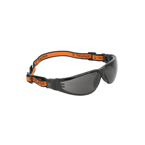 Lentes de seguridad, gris con banda elástica, Active, Truper | LEDE-SN-R | 100293