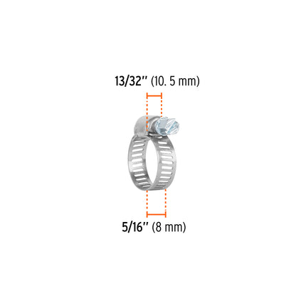 Bolsa c/4 mini abrazaderas sin fin # 6, 1/2 - 3/4', Truper | MINI-6B | 10031