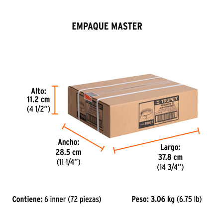 Bolsa c/4 mini abrazaderas sin fin # 6, 1/2 - 3/4', Truper | MINI-6B | 10031