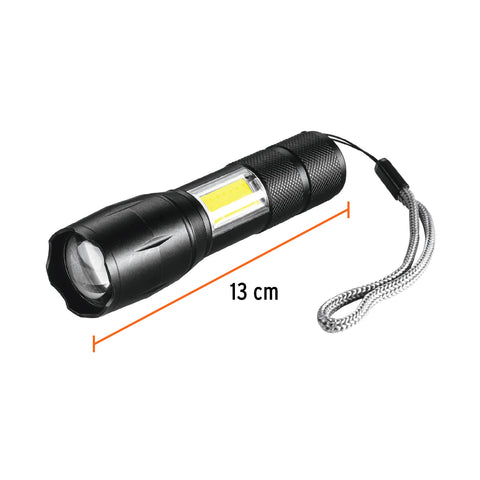 Linterna de 1 LED 270 lm con luz de emergencia, recargable | LINAR-260 | 100371