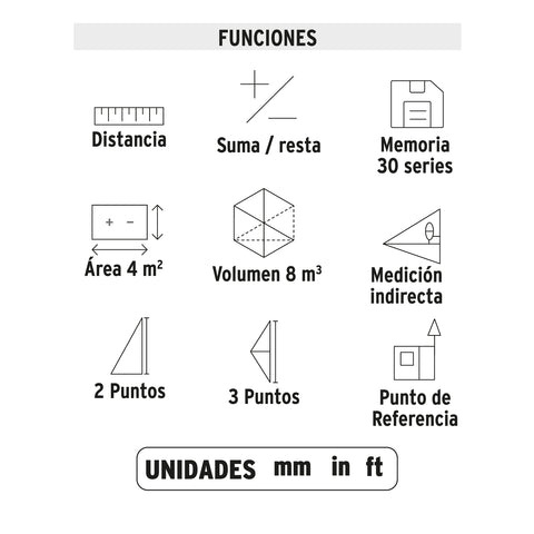 Medidor láser de distancia de 0.05 m a 100 m, Truper | MELA-100 | 100374