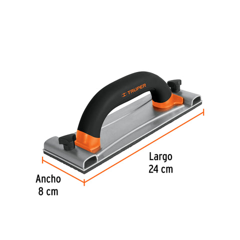 Lijadora manual base de aluminio 8 x 24 cm, Truper | POLI-9 | 100436