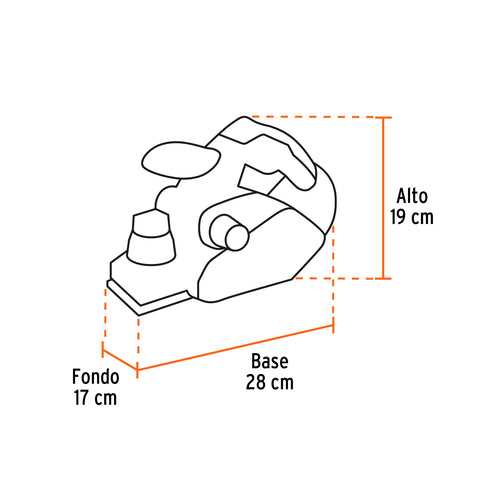 Cepillo eléctrico 3-1/4', 850W, TRUPER PRO | CEPEL-3-1/4A4 | 100502