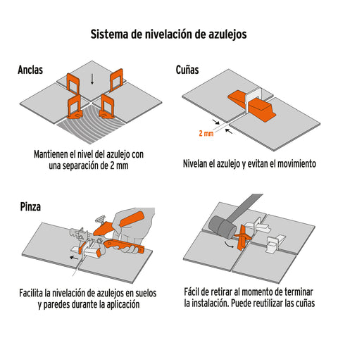 Sistema de nivelación de azulejos, TRUPER | SN-KIT3 | 100515