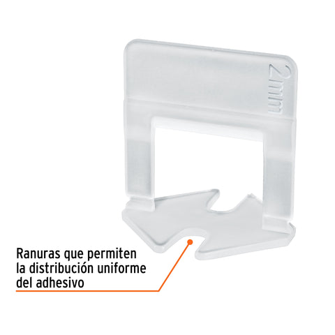 Bolsa con 100 anclas de 2 mm, para nivelación de azulejos | SN-CL20 | 100517