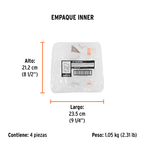 Bolsa con 100 anclas de 2 mm, para nivelación de azulejos | SN-CL20 | 100517