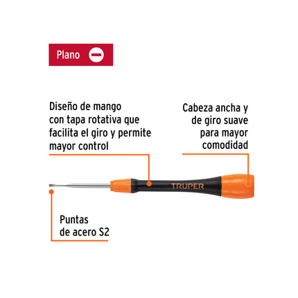 Desarmador de precisión plano de 1.8 mm mango ergonómico | JOY-P18 | 100667