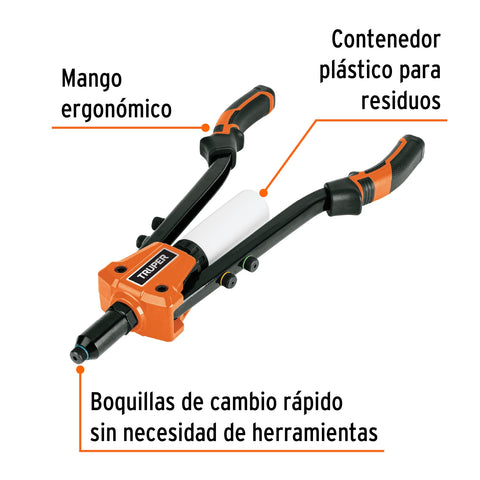Remachadora de uso rudo tipo tijera, 13', Truper | RE-TI | 100733