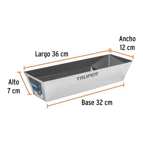 Charola de 12' de acero inoxidable para mezcla, Truper | CHAR-12 | 100798