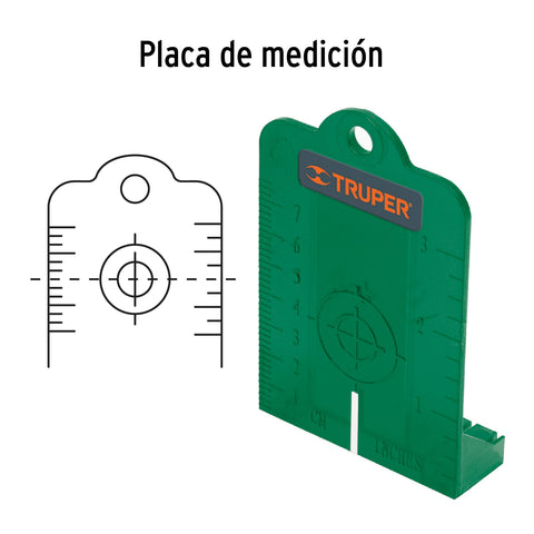 Nivel láser verde c/plomada, alcance 30 m, de pilas, TRUPER | NLP-30 | 100810