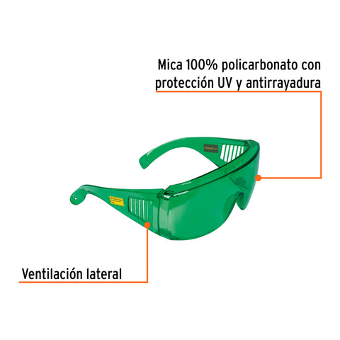 Lentes de seguridad para láser verde, Truper | LEN-NL-V | 100812