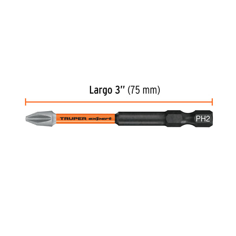 Estuche con 5 puntas de cruz PH2 de impacto largo 3', Expert | PUDE-1302I | 100821