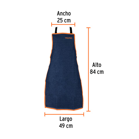 Protección para soldar, peto de mezclilla, Truper | PROSO-1M | 100825