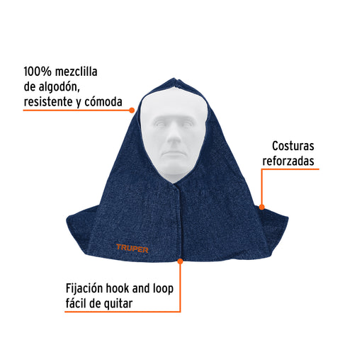 Protección para soldar, capucha de mezclilla, Truper | PROSO-4M | 100827