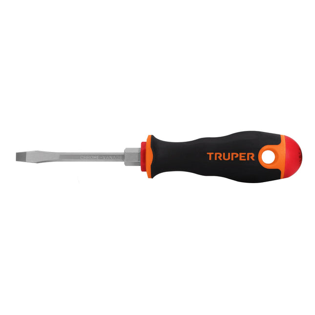 Desarmador plano 3/16' x 3' mango Comfort Grip, Truper | DR-3/16X3B | 100831