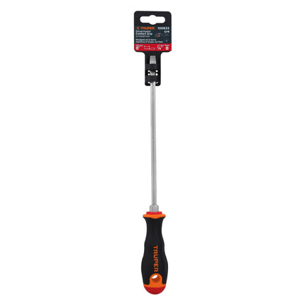 Desarmador plano 1/4' x 8' mango Comfort Grip, Truper | DR-1/4X8B | 100833