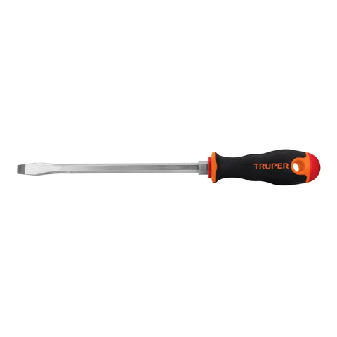 Desarmador plano 3/8' x 8' mango Comfort Grip, Truper | DR-3/8X8B | 100834
