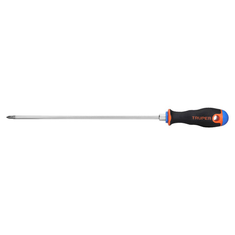 Desarmador de cruz 3/16' x 10' mango Comfort Grip, Truper | DP-3/16X10B | 100837