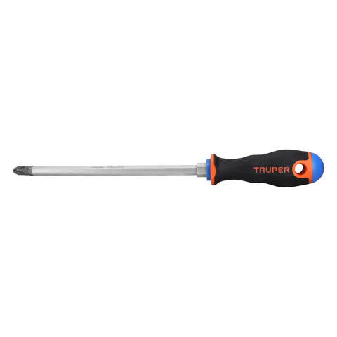 Desarmador de cruz 3/8' x 8' mango Comfort Grip, Truper | DP-3/8X8B | 100839
