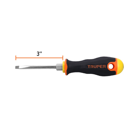 Desarmador cabinet 3/16 x 3' mango Comfort Grip, Truper | DG-3/16X3B | 100840