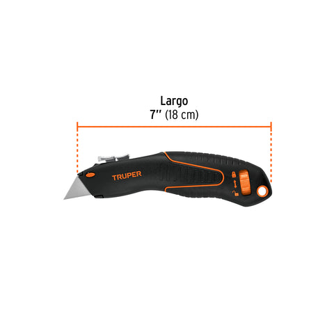 Navaja auto-retráctil de seguridad 7', Truper | NM-6S | 100850
