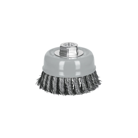 Carda copa 4' alambre trenzado grueso, Multi-rosca, Truper | CT-610MRX | 100855
