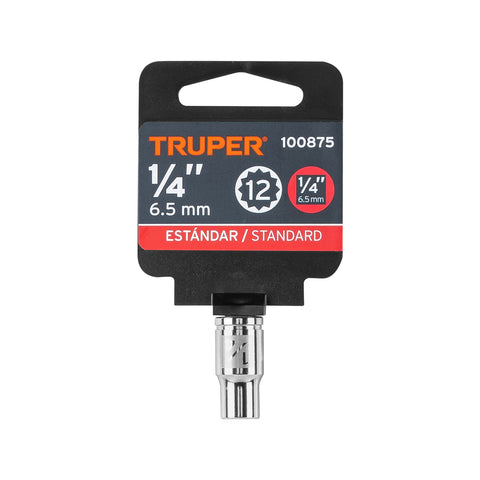 Dado de 1/4', 12 puntas, cuadro 1/4', Truper | D-1408-B | 100875