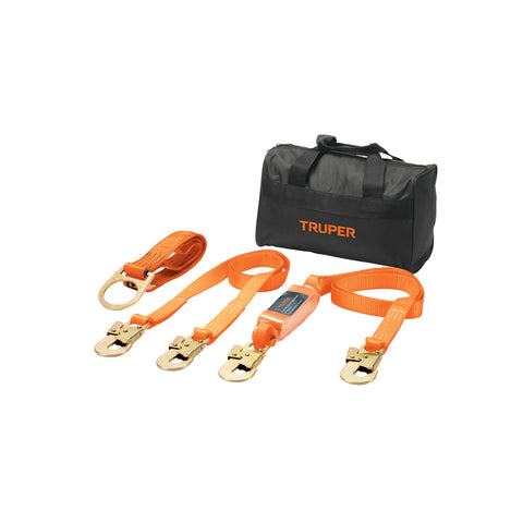 Kit contra caídas con arnés de tres anillos, Truper | ARN-KIT-3 | 100889
