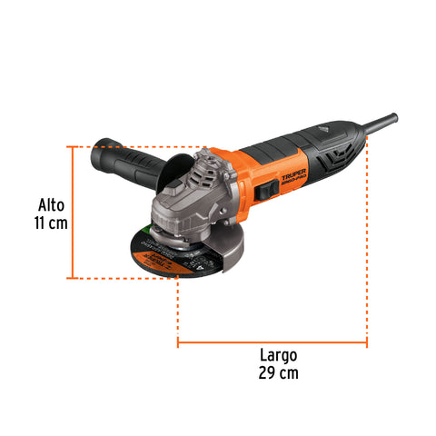 Esmeriladora angular 4-1/2', 1100W, TRUPER ERGO PRO | ERGO-45110 | 100901