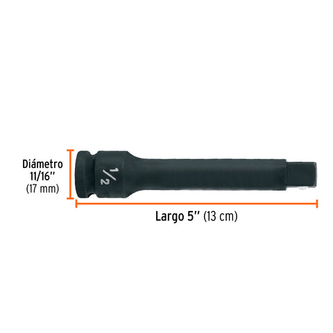 Extensión de impacto con cuadro de 1/2', largo 5', Truper | EI-5461 | 100909