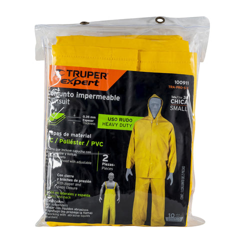 Conjunto impermeable triple capa, talla CH, Truper Expert | TRA-PRO-S-X | 100911