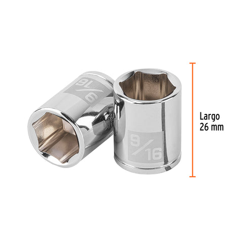 Dado de 9/16', 6 puntas, cuadro 1/4', Truper | D-1418 | 100916