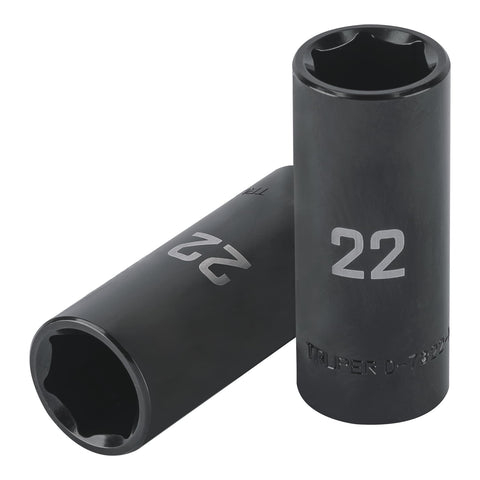 Dado largo impacto de 22 mm, 6 puntas, cuadro 1/2', Truper | D-7322-ML | 100921