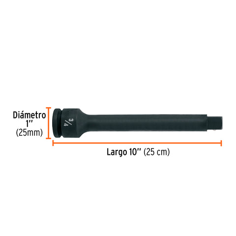Extensión de impacto con cuadro de 3/4', largo 10', Truper | EI-5670 | 100952