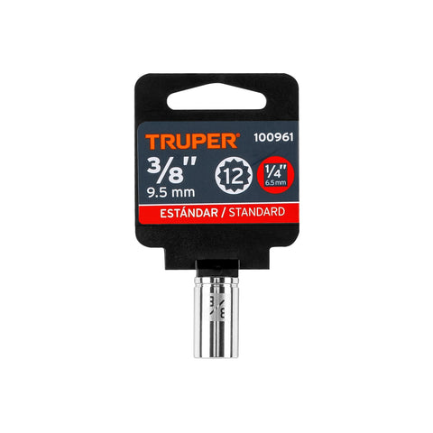 Dado de 3/8', 12 puntas, cuadro 1/4', Truper | D-1412-B | 100961