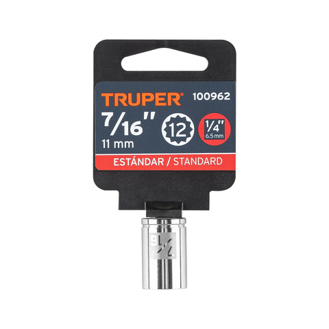 Dado de 7/16', 12 puntas, cuadro 1/4', Truper | D-1414-B | 100962